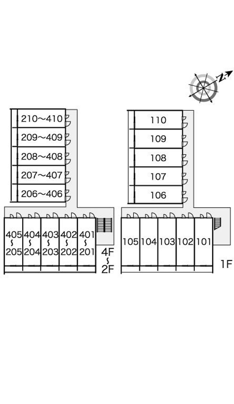 レオパレス栄町 間取配置図