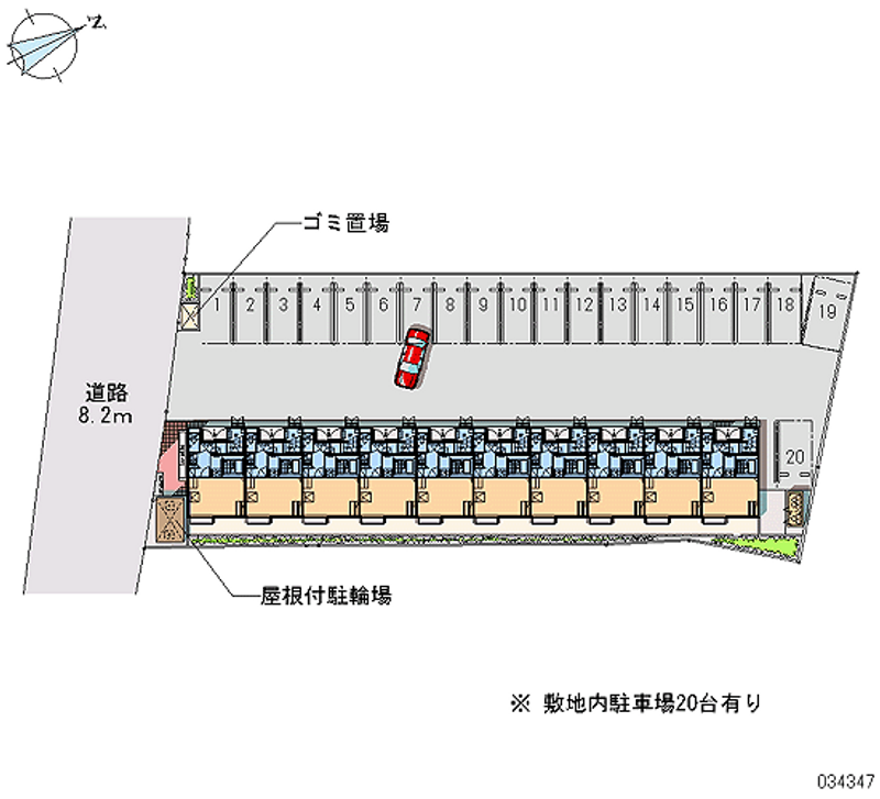 レオパレス池新田Ⅱ 月極駐車場