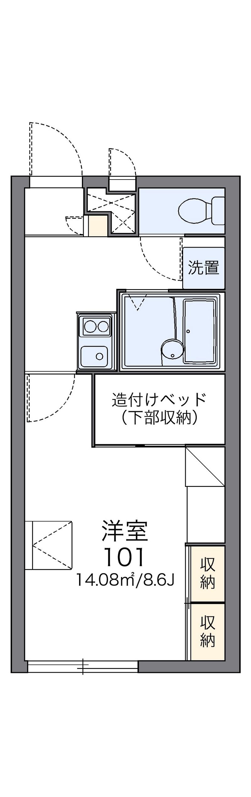 レオパレス秋桜ＡⅡ 間取図