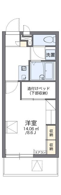 レオパレスケイスピリット百合鴎 間取り図