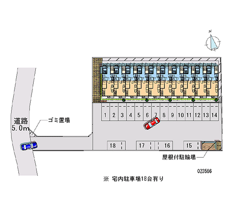 レオパレスマメゾン 月極駐車場