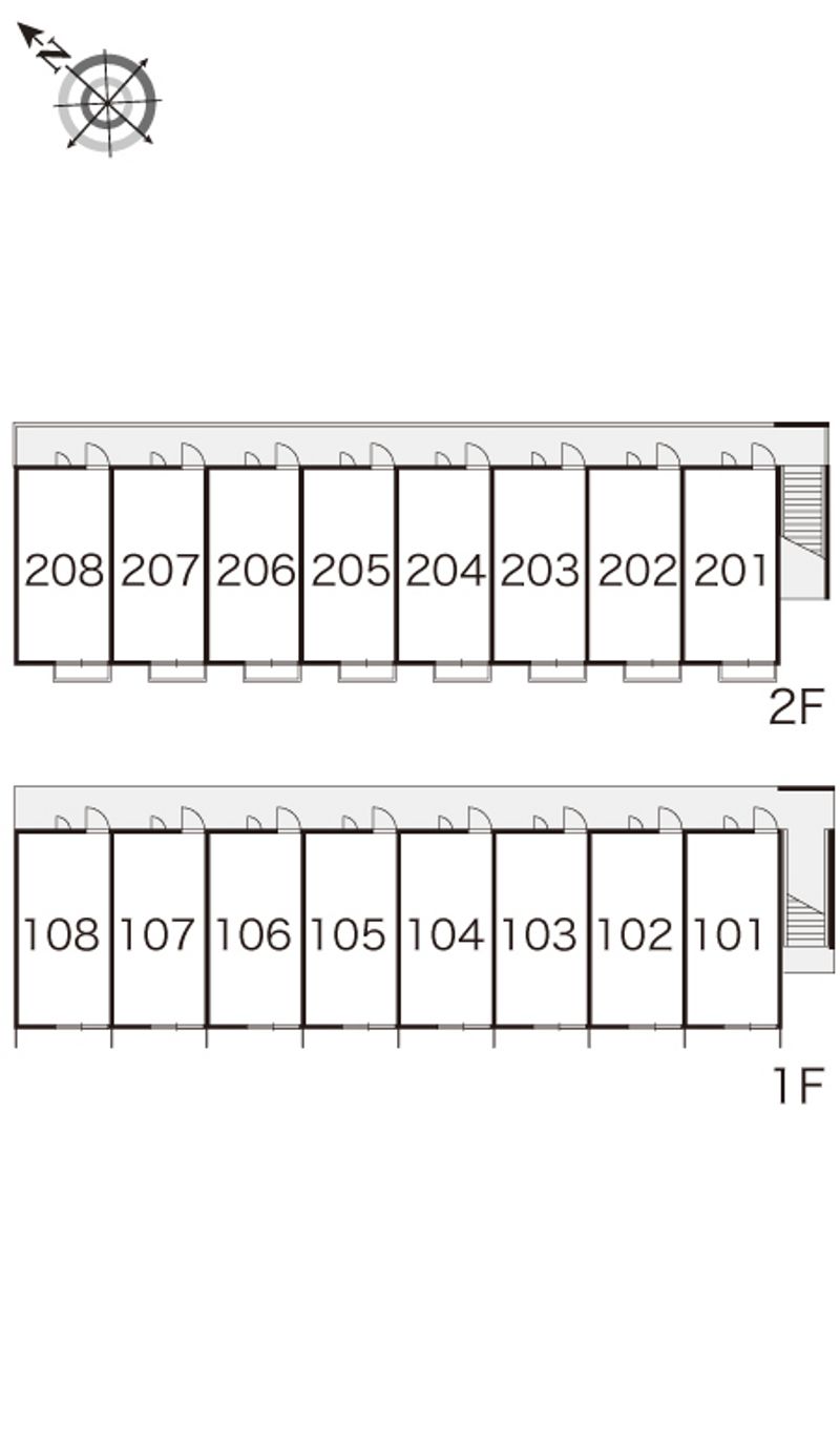 レオパレスハート１ 間取配置図