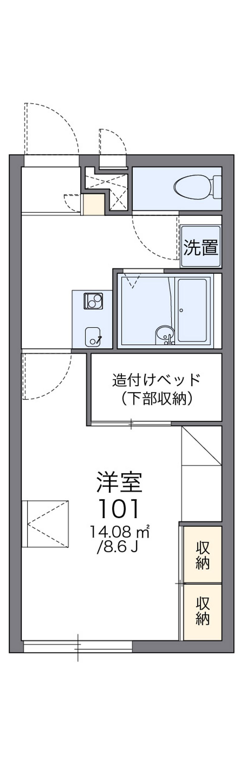 レオパレス八幡Ⅱ 間取図