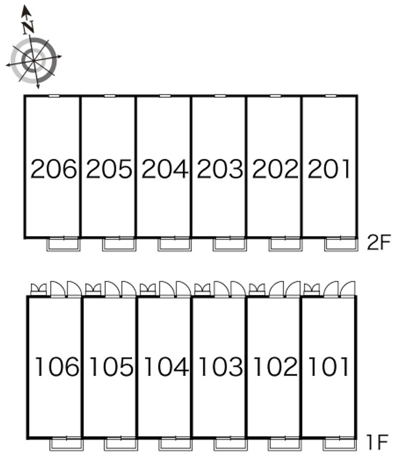 レオパレスフローラⅣ 間取配置図