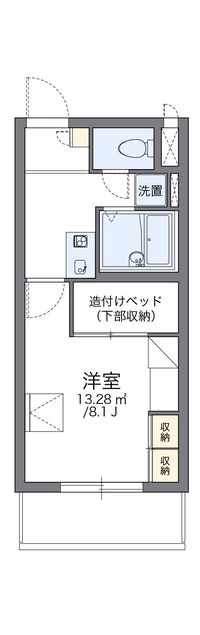 レオパレスヴィルヌーブ川崎Ｂ 間取り図