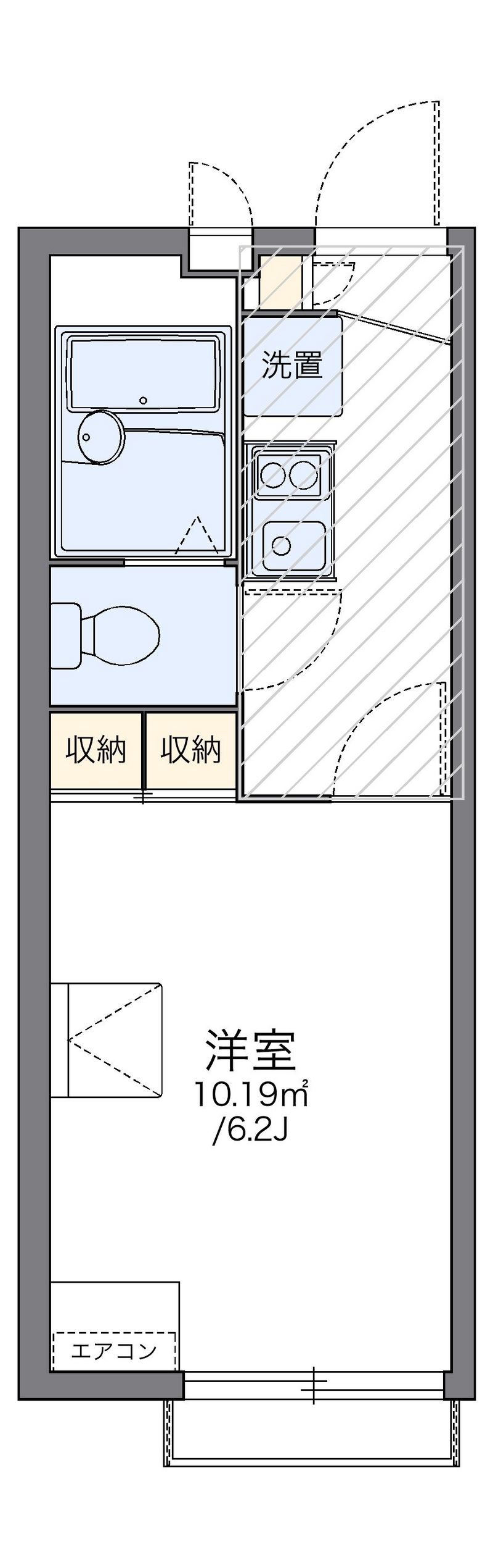 レオパレスステュディオ箕面Ⅱ 間取図