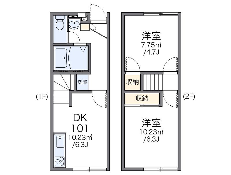 レオパレスコスモ明徳 間取図