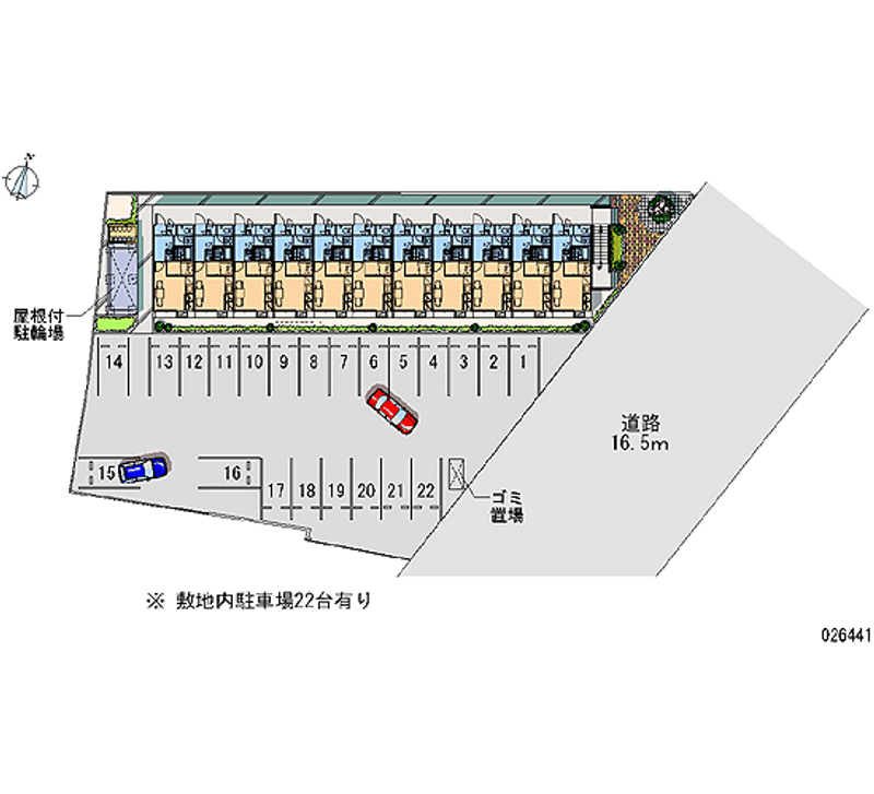 レオパレスセジュール茶屋 月極駐車場