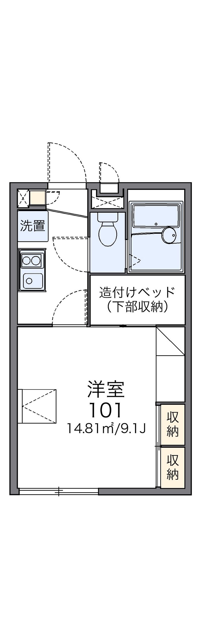 レオパレス東光台 間取図