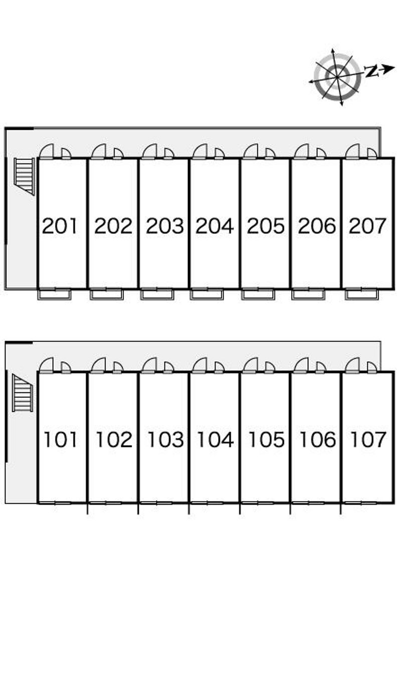 レオパレスリバーサイド 間取り配置図