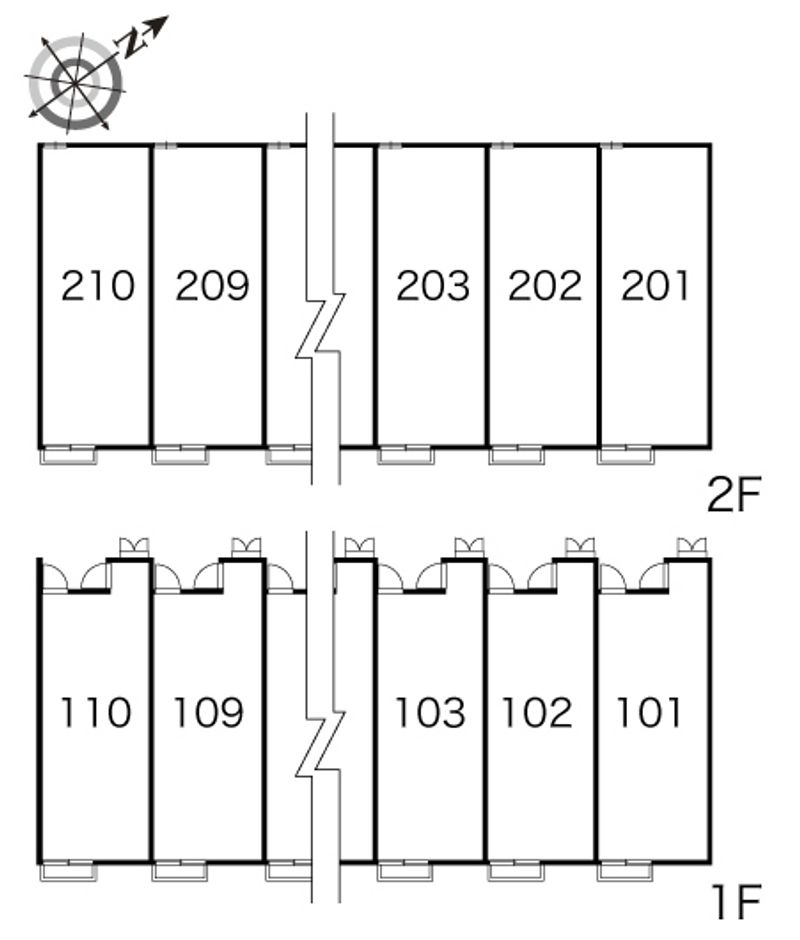 レオパレスアルタフォレⅡ 間取配置図