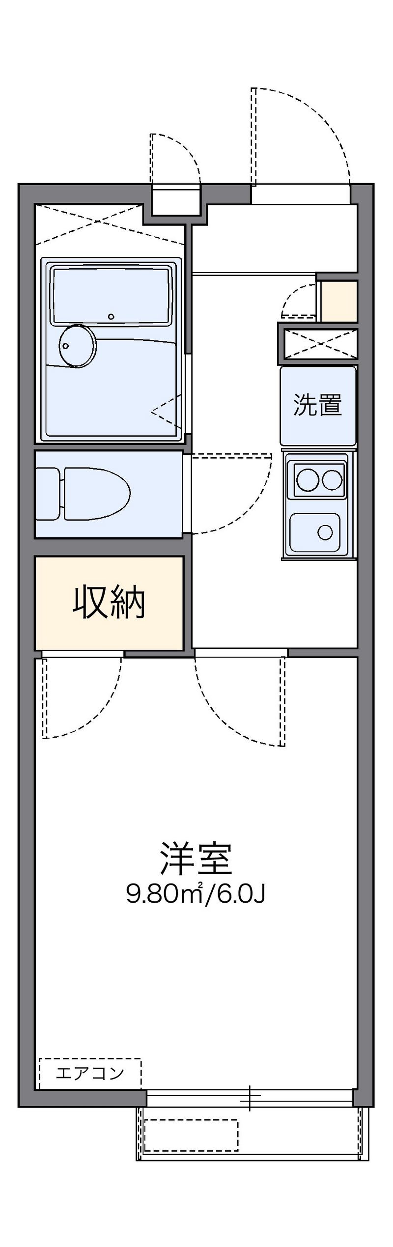 レオパレスサニーコートアカシＢ 間取図