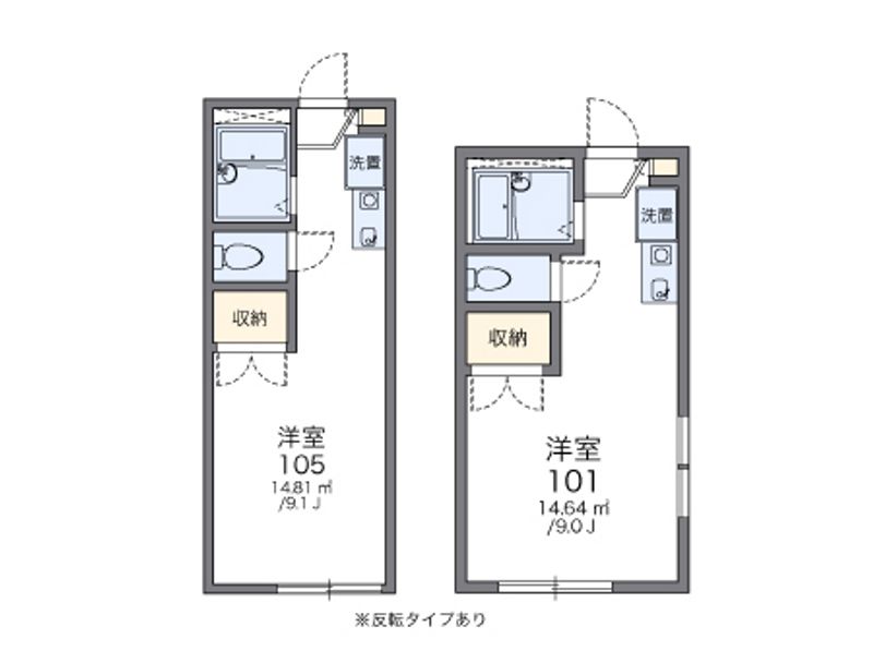 レオパレスあまの 間取図