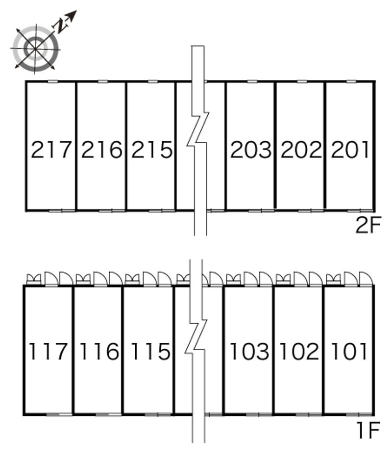 レオパレスセヴィル下窪 間取配置図