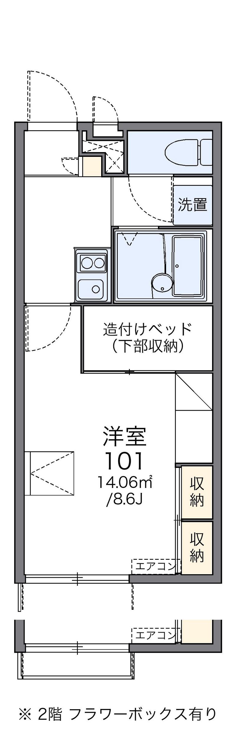 レオパレスオーロ　フォレスタ 間取図