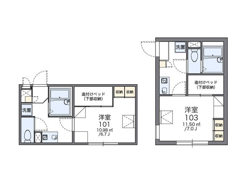 レオパレスクレベール 間取図