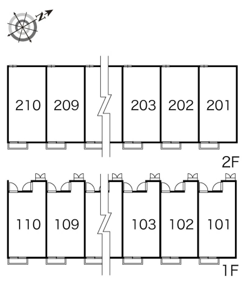 レオパレス壱番館 間取配置図