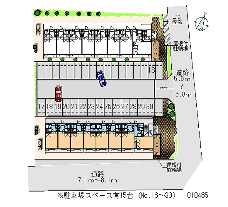 レオパレス建山壱番館 月極駐車場