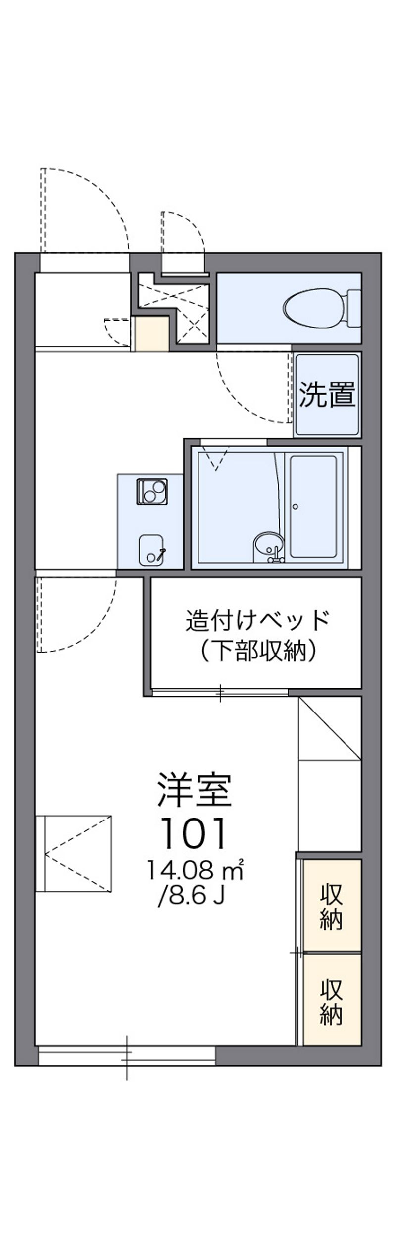 レオパレス五福 間取図