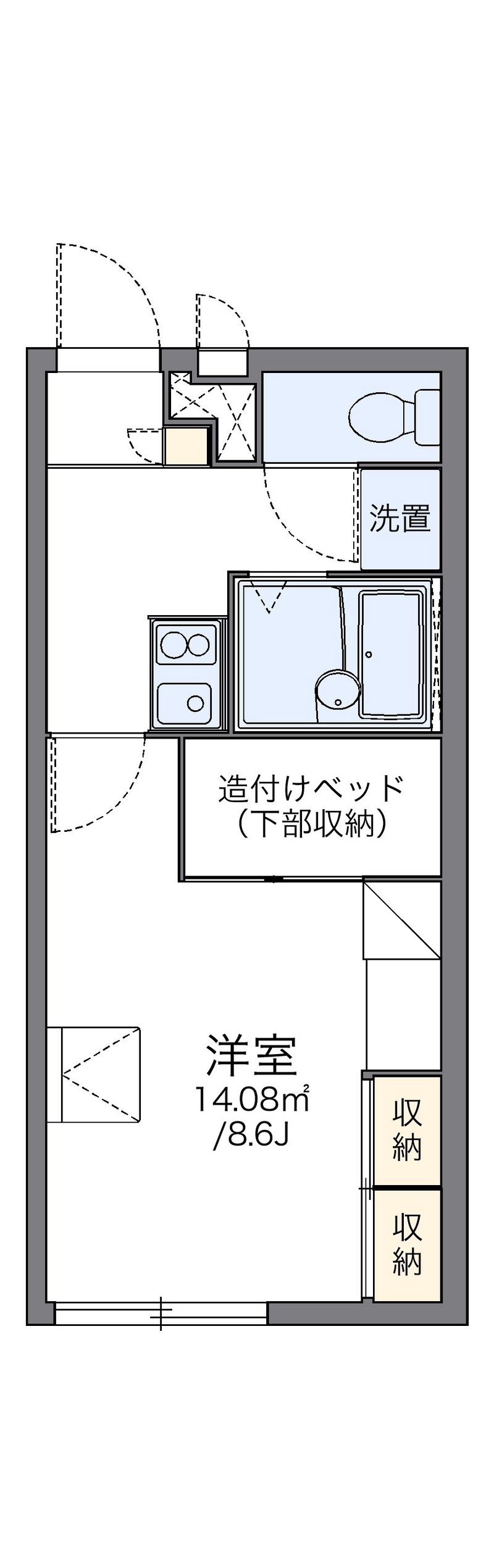 レオパレスみやび 間取図