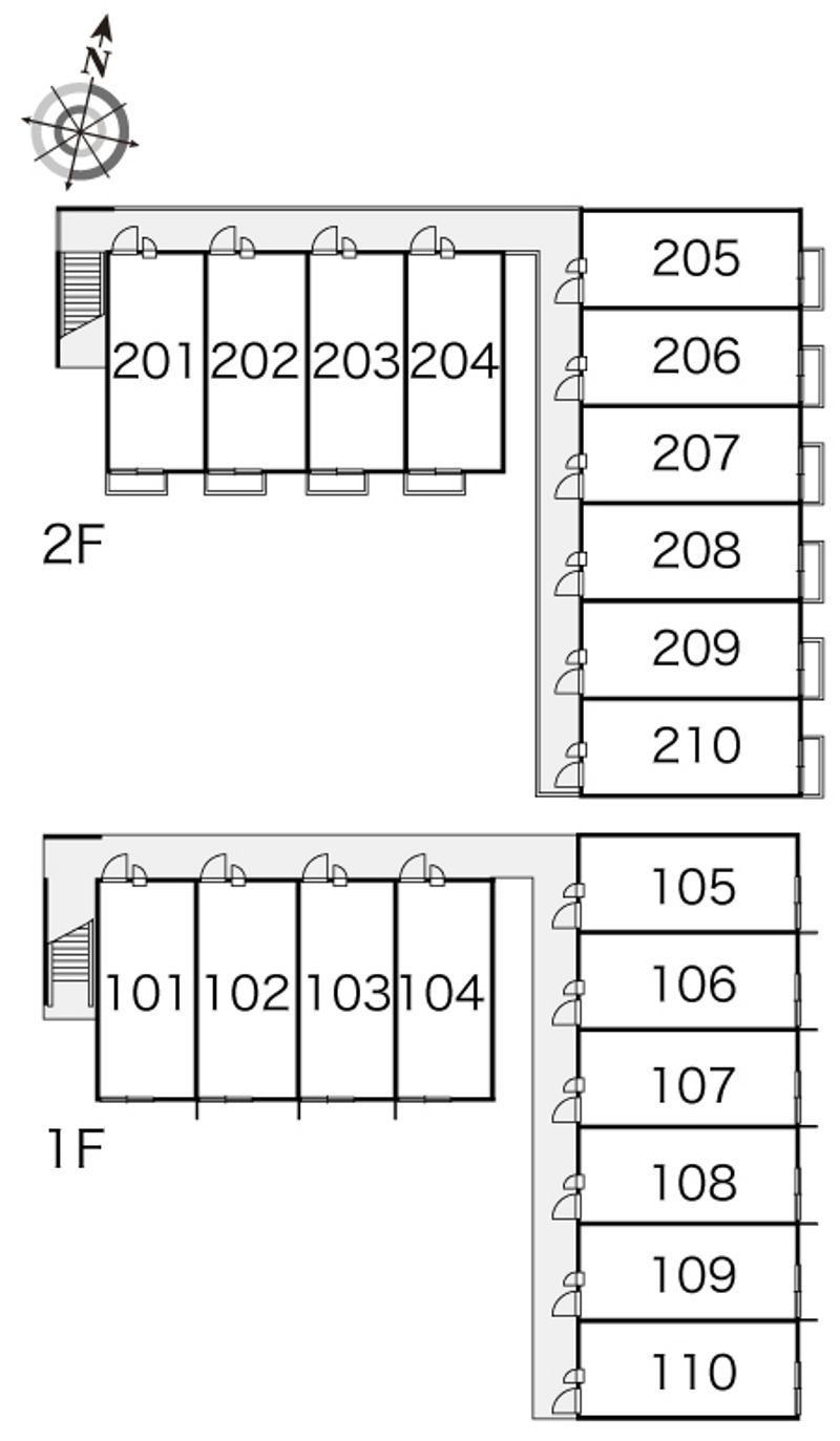 レオパレスＳｕｎ　ｆｌｏｗｅｒ 間取配置図