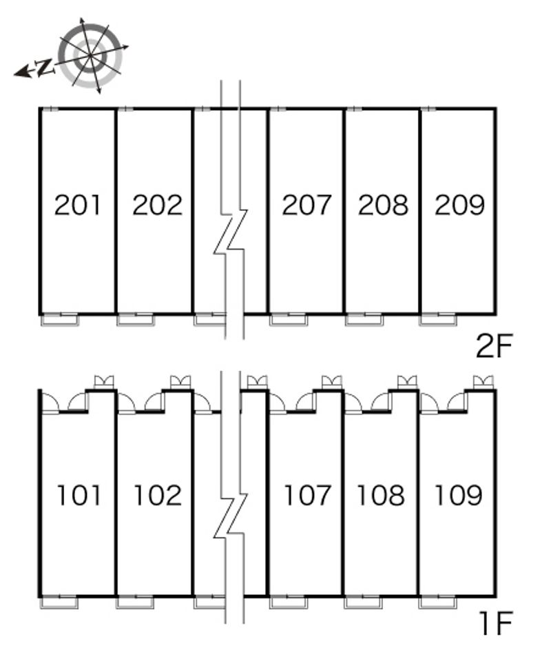 レオパレスアムールⅢ 間取り配置図