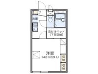 レオパレスグリーンコーポ砂原 間取り図