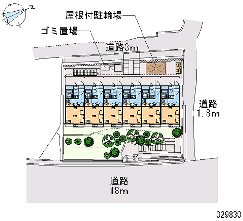 レオパレスヒルデナー　ハイム 区画図