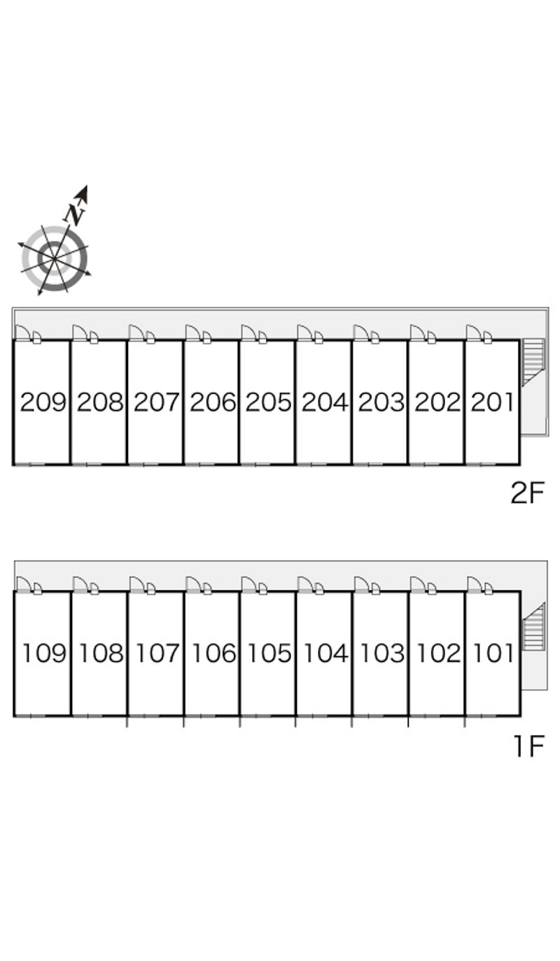 レオパレス奥州　Ⅱ 間取り配置図