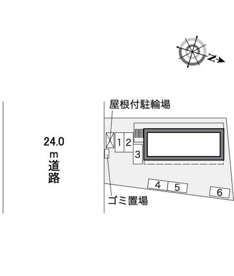 レオパレスＴ　ＷＥＳＴ 配置図