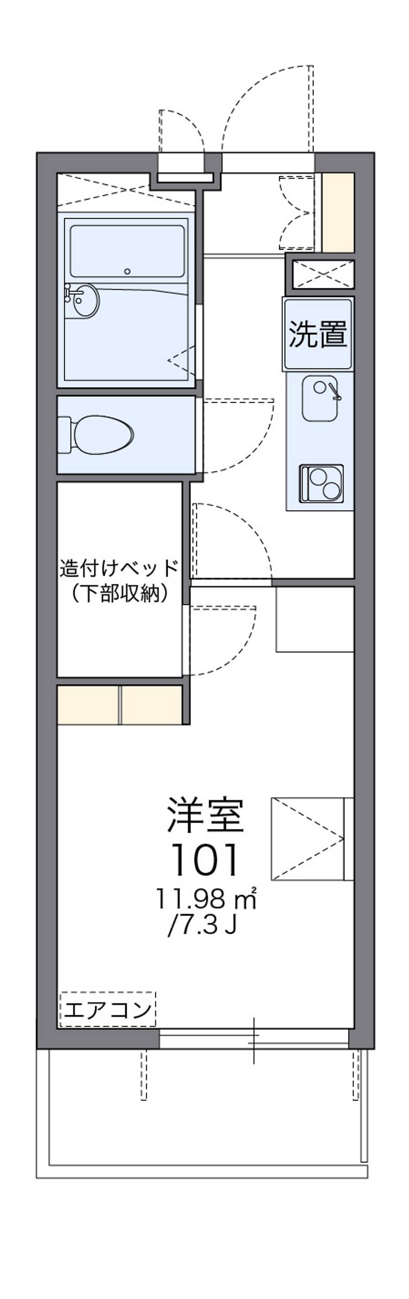 レオパレスレクエルド大町Ⅲ 間取図