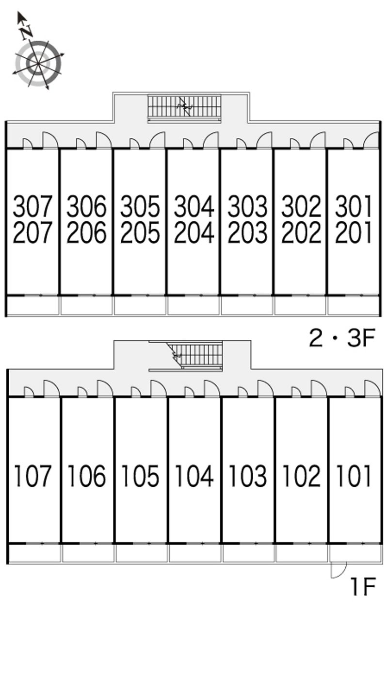レオパレスエバグリーン 間取り配置図