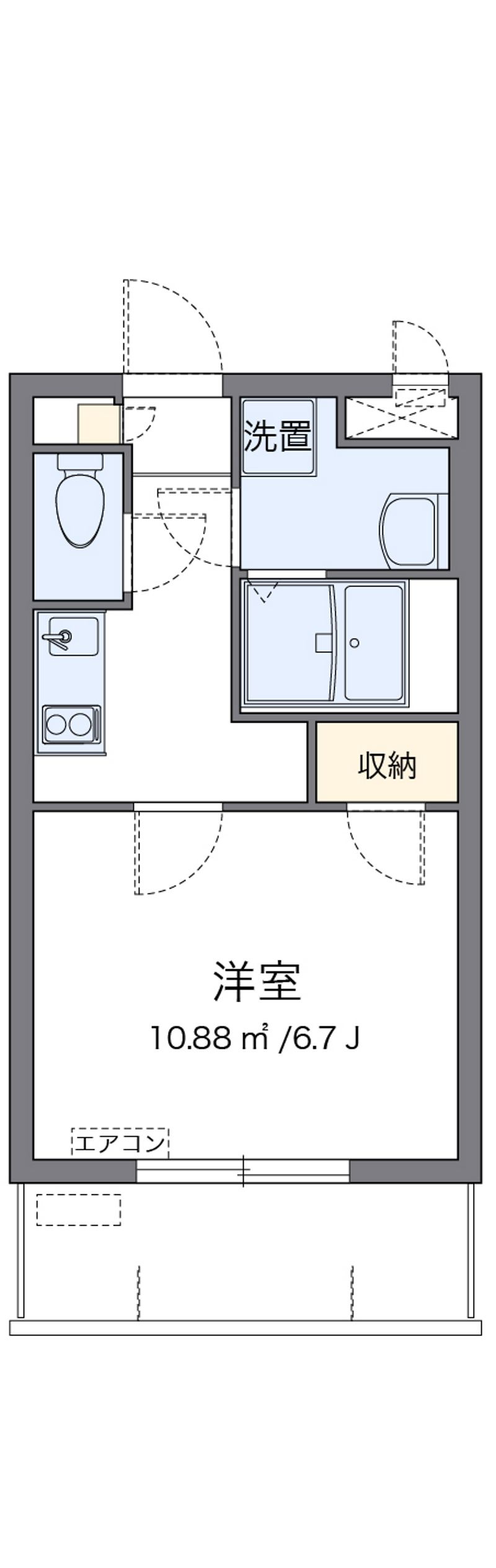 クレイノＫａｎａｇｕｓｕｋｕ 間取図