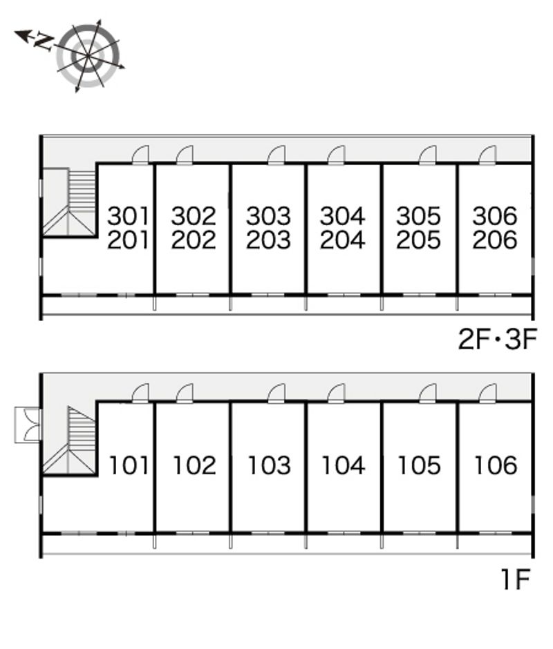 レオパレスクラージュ富塚Ⅰ 間取り配置図