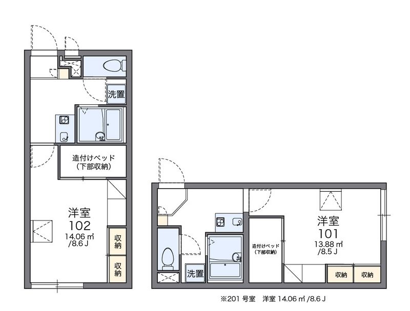 レオパレスローズ 間取図