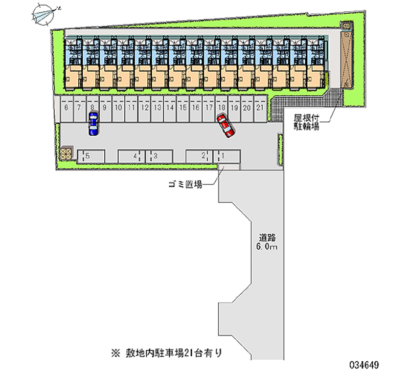 レオパレス旭ヒルズⅡ 月極駐車場