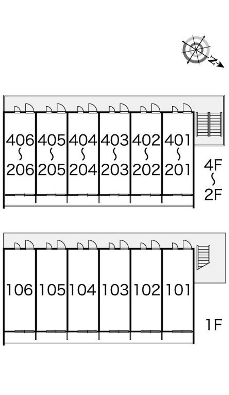 レオパレスレヴェルベールⅣ 間取配置図