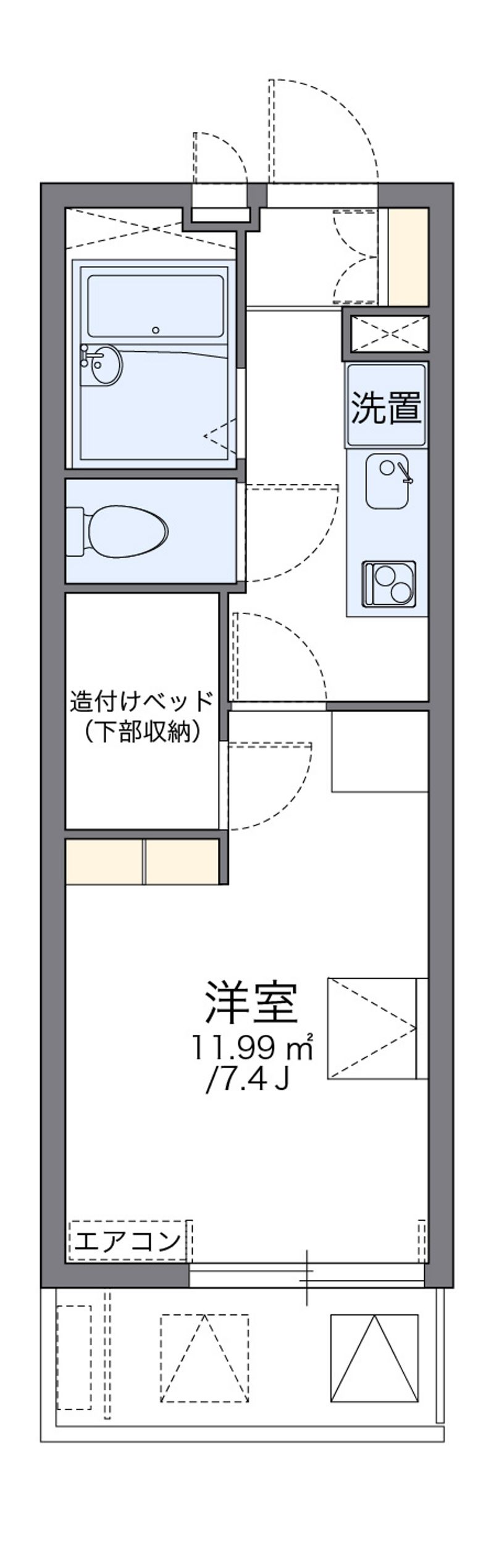 レオパレスガーディアン 間取図