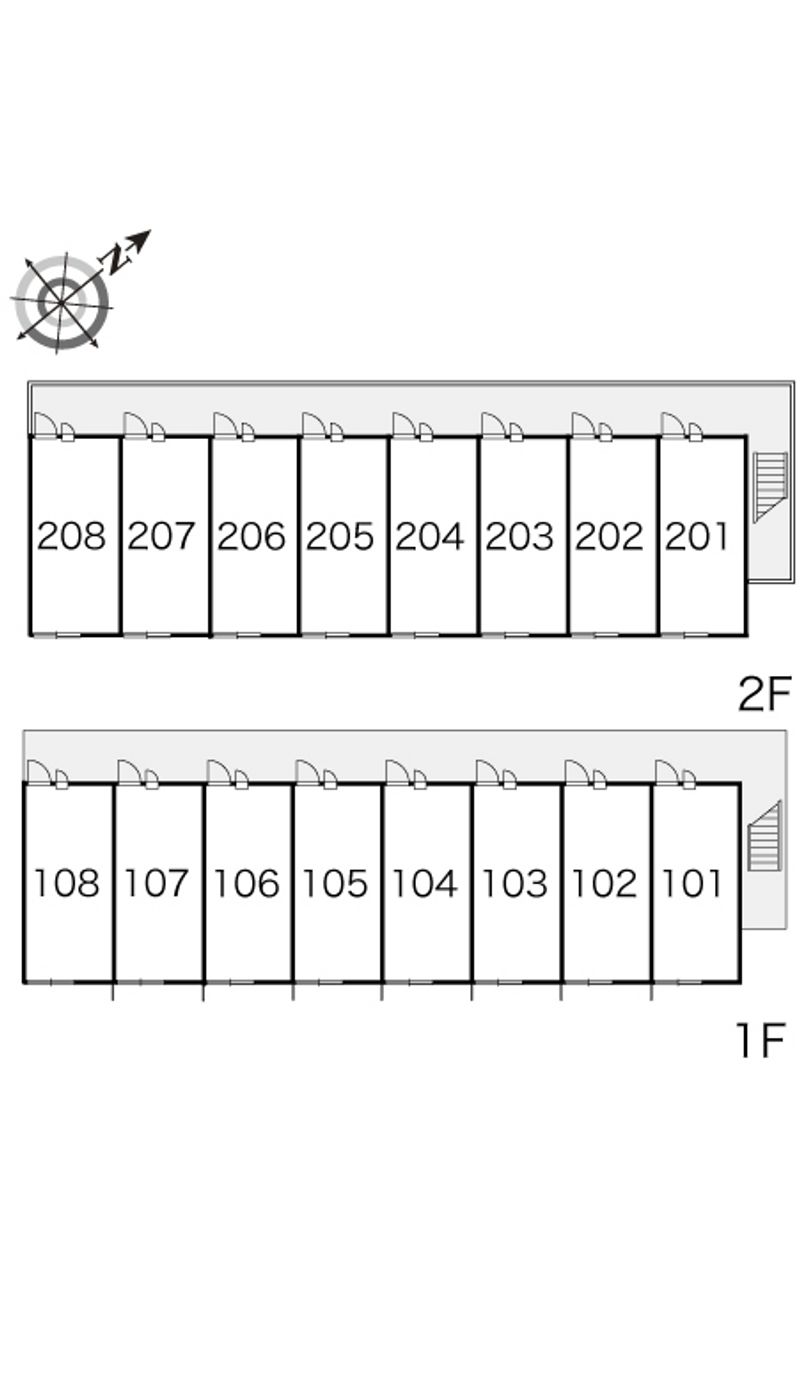 レオパレス竜町 間取配置図