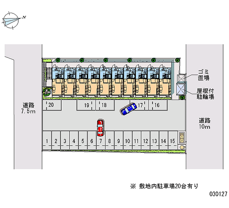 レオパレス小川 月極駐車場