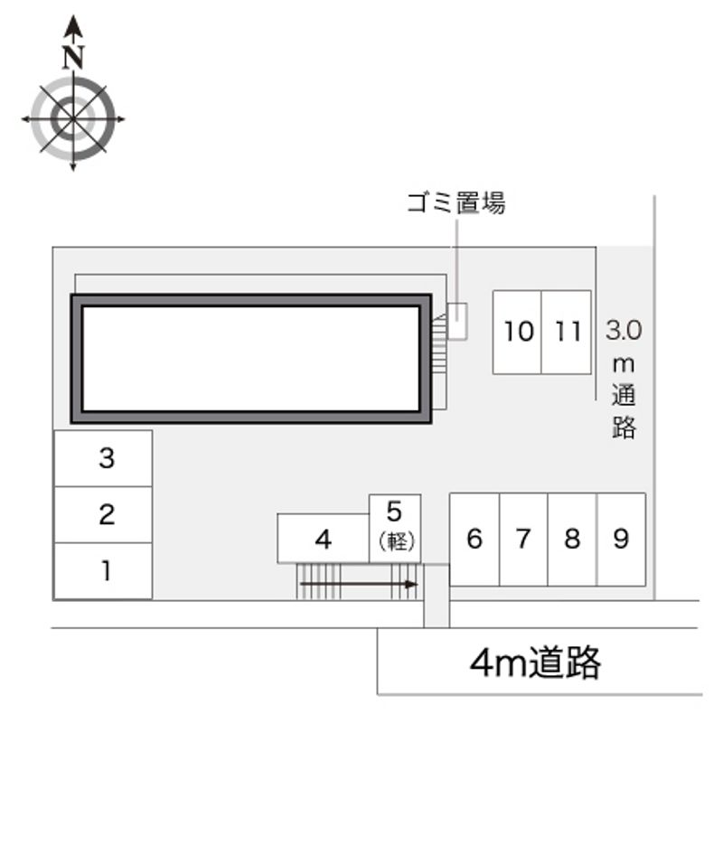レオパレスさくら 駐車場