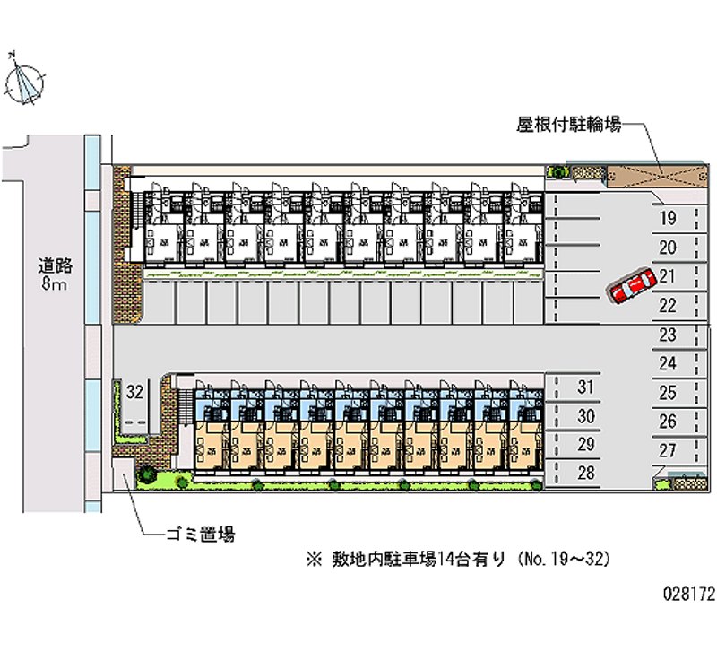 レオパレス寺東第２ 月極駐車場