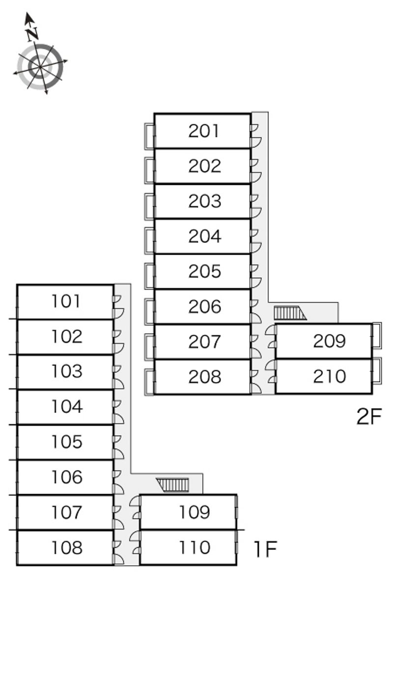 レオパレスミッドフォート 間取配置図