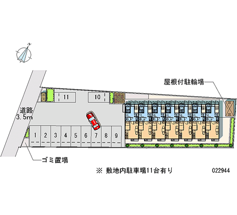 レオパレス岩屋 月極駐車場