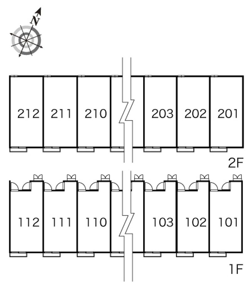 レオパレスみどり 間取配置図