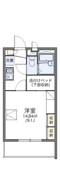 レオパレスヤマハ 間取り図