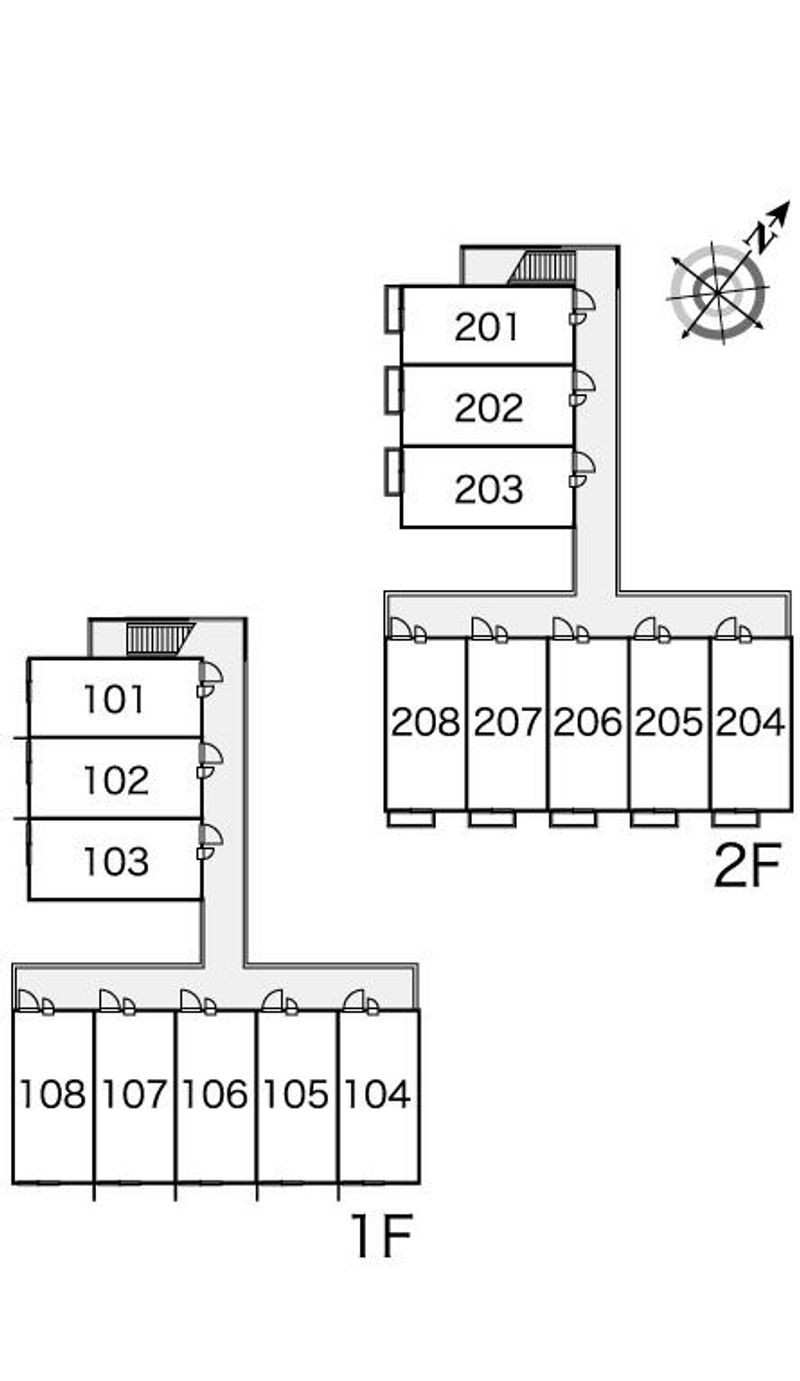 レオパレスそよ風 間取配置図