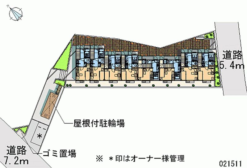 レオパレスライブリィスターⅡ 区画図