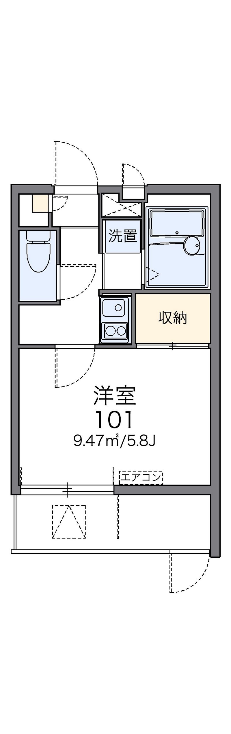 レオパレス萬代橋 間取図