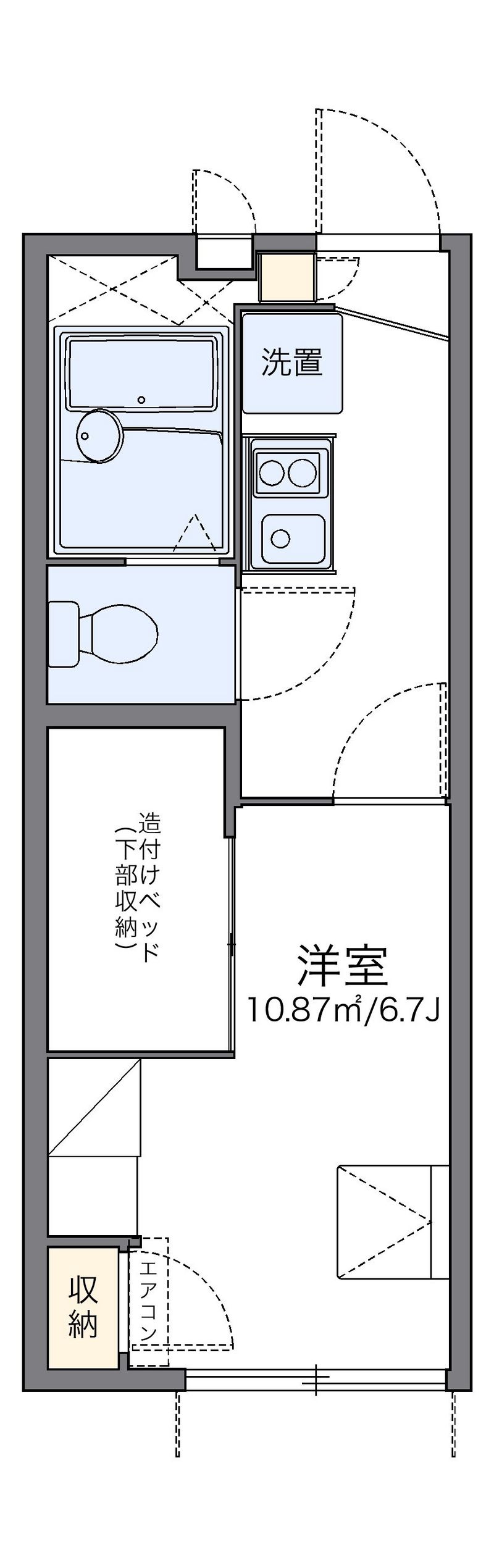 レオパレスティック　ヒル 間取図